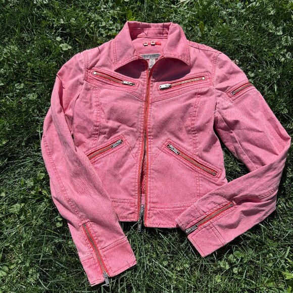 VTG Express Women's Pink and Red Jacket - Picture 1 of 5